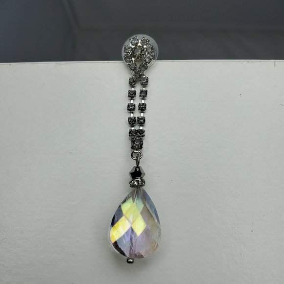 Ali Khan bridal rhinestone drop earrings - Picture 7 of 11